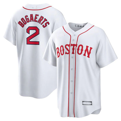 Boston Red Sox #2 Xander Bogaerts White 2021 Patriots' Day Official Replica Player Jersey Baseball Jerseys - Main View
