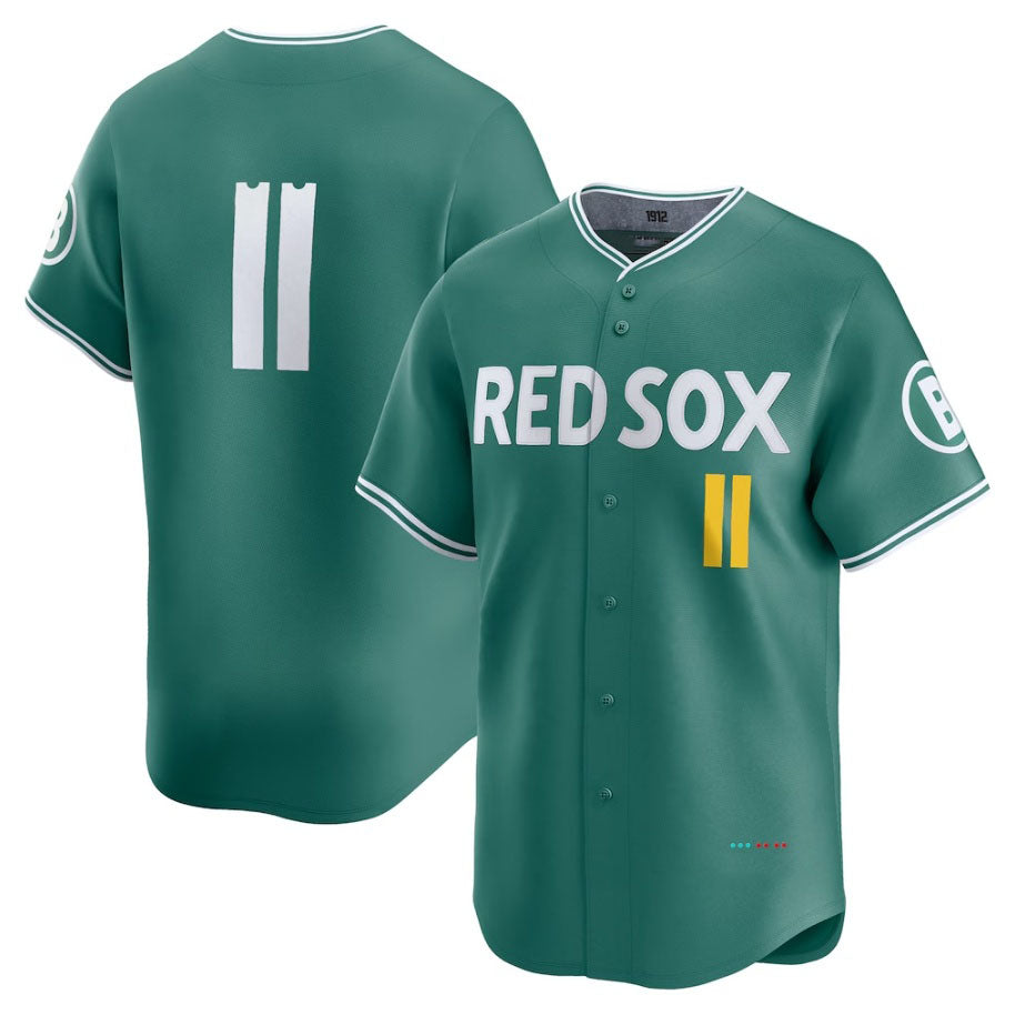 Boston Red Sox #11 Rafael Devers 2025 City Connect Limited Player Jersey - Green Stitched Baseball Jersey - Main View