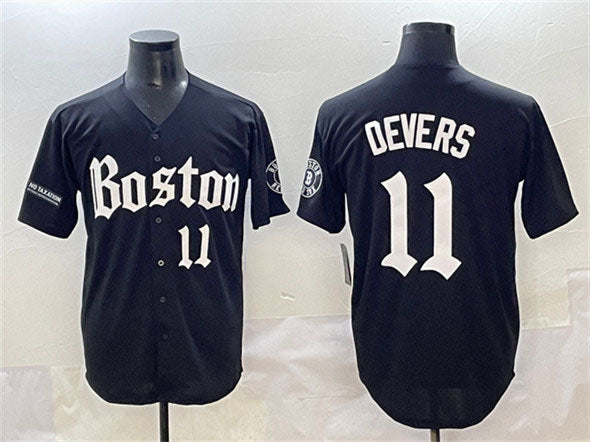 Boston Red Sox #11 Rafael Devers Black Gothic Vapor Limited Stitched Baseball Jersey - Main View