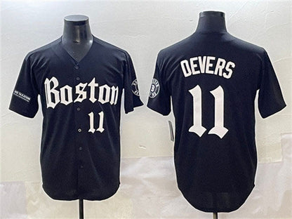 Boston Red Sox #11 Rafael Devers Black Gothic Vapor Limited Stitched Baseball Jersey - Main View