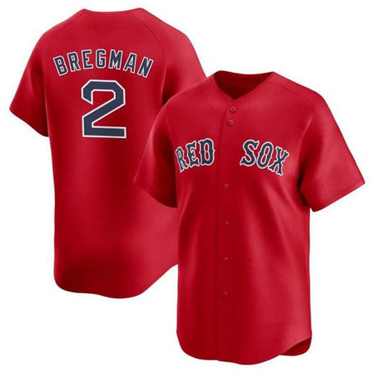 Boston Red Sox #2 Alex Bregman Red 2024 Alternate Limited Stitched Baseball Jersey - Main View