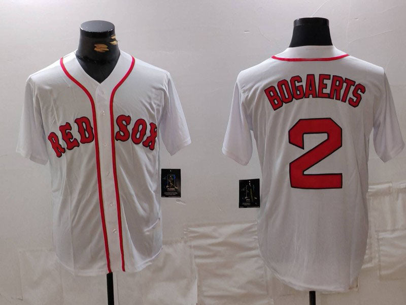 Boston Red Sox #2 Xander Bogaerts White Cool Base Stitched Baseball Jersey - Main View