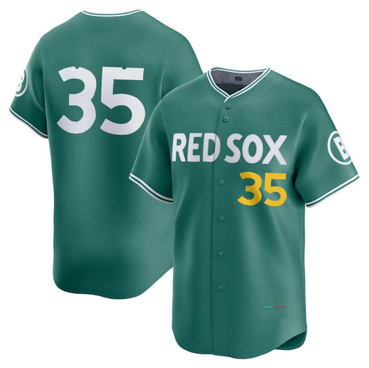 Boston Red Sox #35 Garrett Crochet 2025 City Connect Limited Player Jersey - Green Stitched Baseball Jersey - Main View