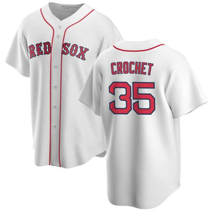 Boston Red Sox #35 Garrett Crochet White 2024 Cool Base Stitched Baseball Jersey - Main View