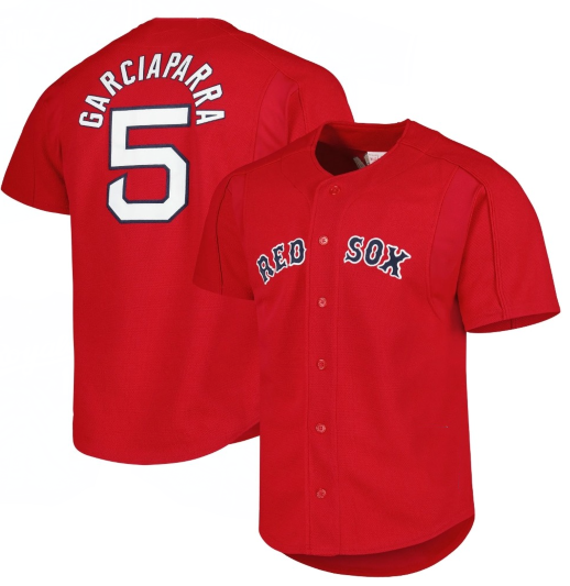Boston Red Sox #5 Nomar Garciaparra Red Cooperstown Collection Authentic Mitchell & Ness  Stitched Baseball Jersey - Main View