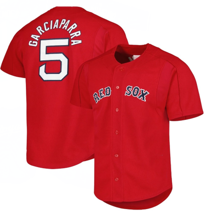 Boston Red Sox #5 Nomar Garciaparra Red Cooperstown Collection Authentic Mitchell & Ness  Stitched Baseball Jersey - Main View