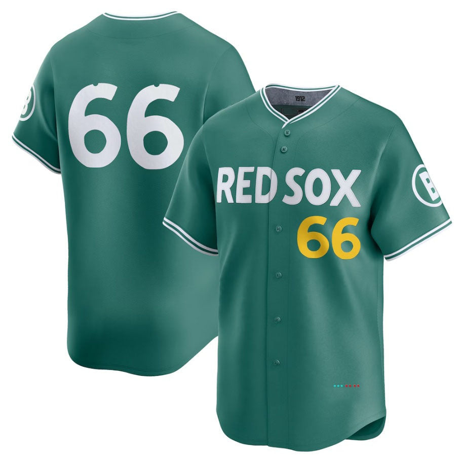 Boston Red Sox #66 Brayan Bello 2025 City Connect Limited Player Jersey - Green Stitched Baseball Jersey - Main View