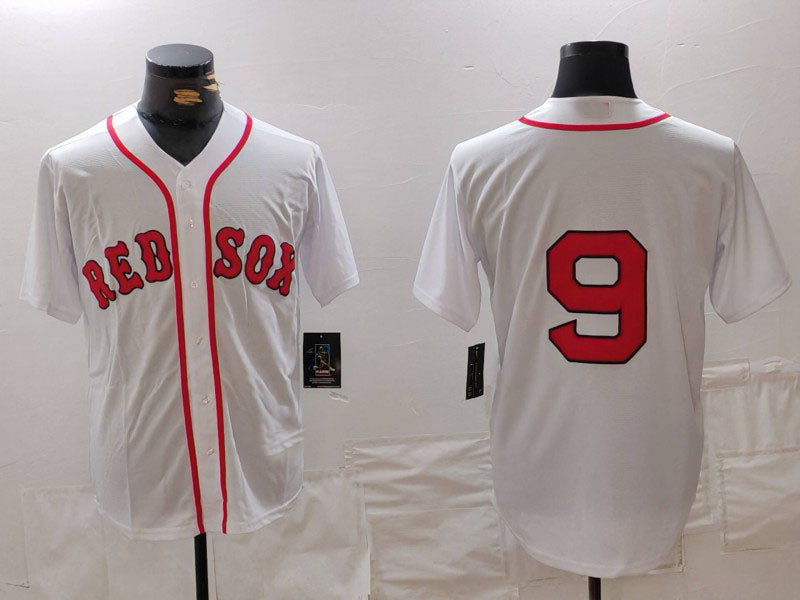 Boston Red Sox #9 Ted Williams White Cool Base Stitched Baseball Jersey - Main View