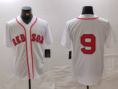 Boston Red Sox #9 Ted Williams White Cool Base Stitched Baseball Jersey - Main View