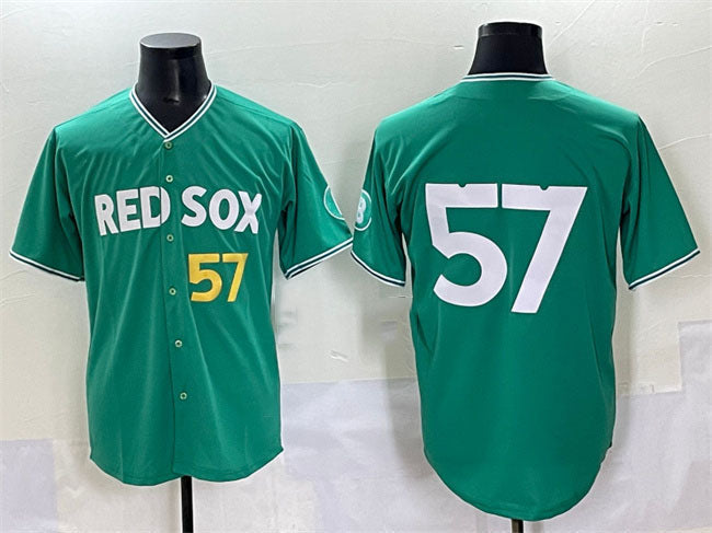 Boston Red Sox #57 Greg Weissert Green 2025 City Connect Limited Stitched Baseball Jersey - Main View