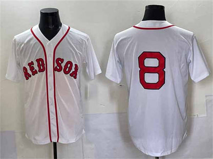 Boston Red Sox #8 Carl Yastrzemski White Cool Base Stitched Baseball Jersey - Main View