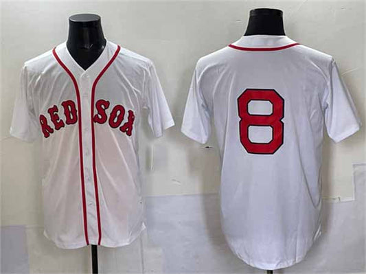 Boston Red Sox #8 Carl Yastrzemski White Cool Base Stitched Baseball Jersey - Main View