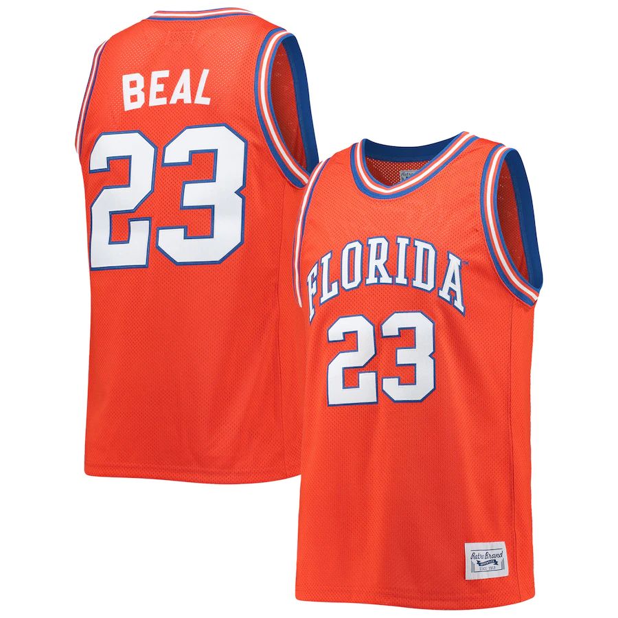 F.Gators #23 Bradley Beal Original Retro Brand Alumni Commemorative Classic Basketball Jersey Orange Stitched American College Jerseys - Main View