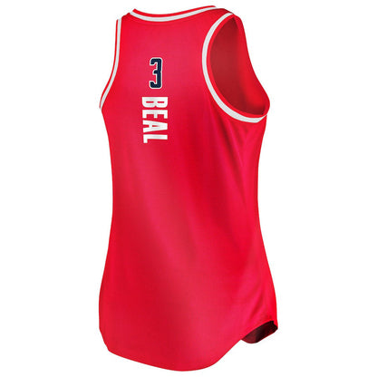 W.Wizards #3 Bradley Beal Fanatics Branded Women's Fast Break Team Tank Jersey Icon Edition Red Stitched American Basketball Jersey - Main View