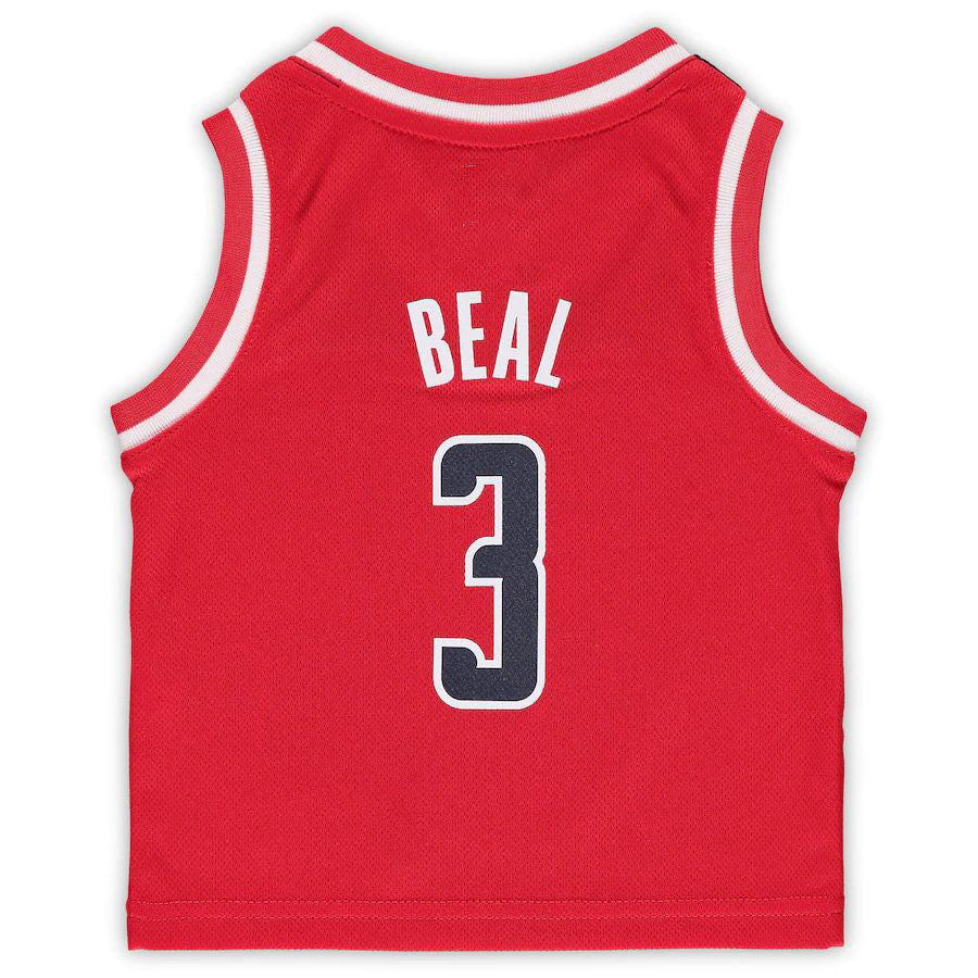 W.Wizards #3 Bradley Beal Infant Replica Jersey Icon Edition Red Stitched American Basketball Jersey - Main View