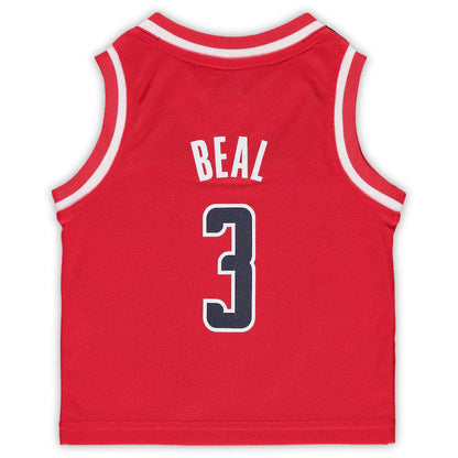 W.Wizards #3 Bradley Beal Infant Replica Jersey Icon Edition Red Stitched American Basketball Jersey - Main View