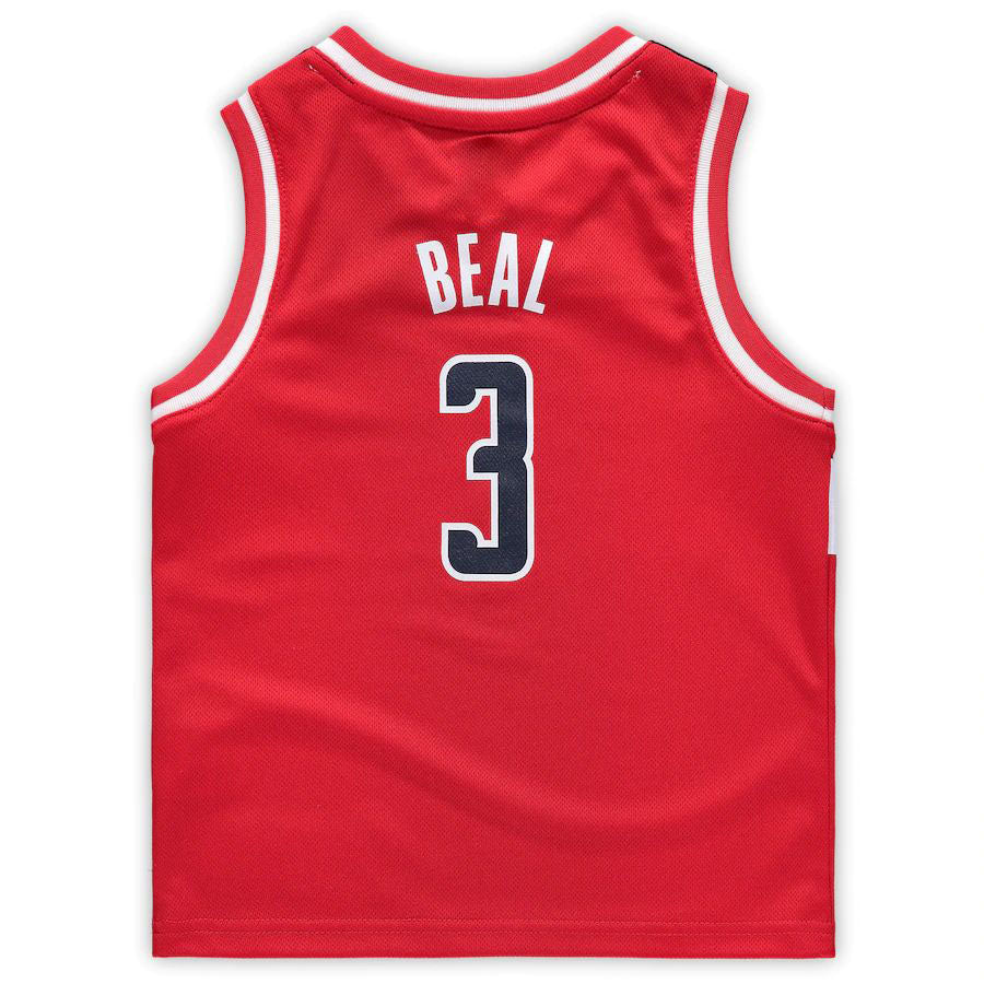 W.Wizards #3 Bradley Beal Preschool Replica Jersey Icon Edition Red Stitched American Basketball Jersey - Main View