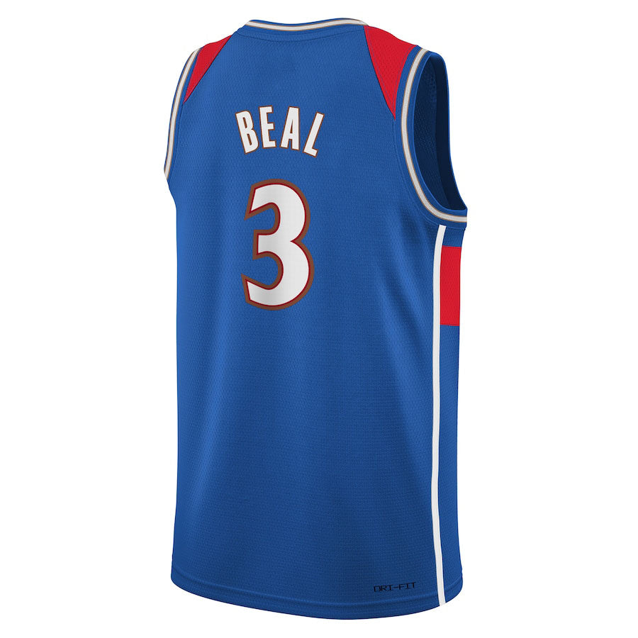 W.Wizards  #3 Bradley Beal Swingman Jersey City Edition Royal Stitched American Basketball Jersey - Main View