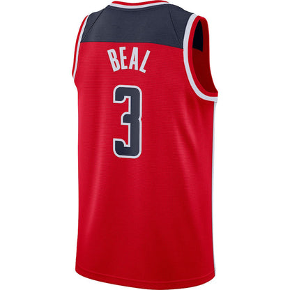 W.Wizards #3 Bradley Beal Swingman Jersey Icon Edition Red Stitched American Basketball Jersey - Main View