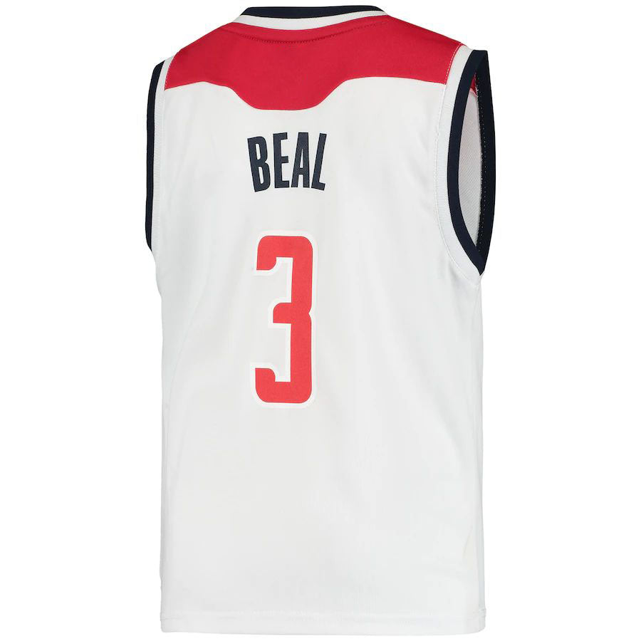 W.Wizards  #3 Bradley Beal Replica Jersey Association Edition White Stitched American Basketball Jersey - Main View