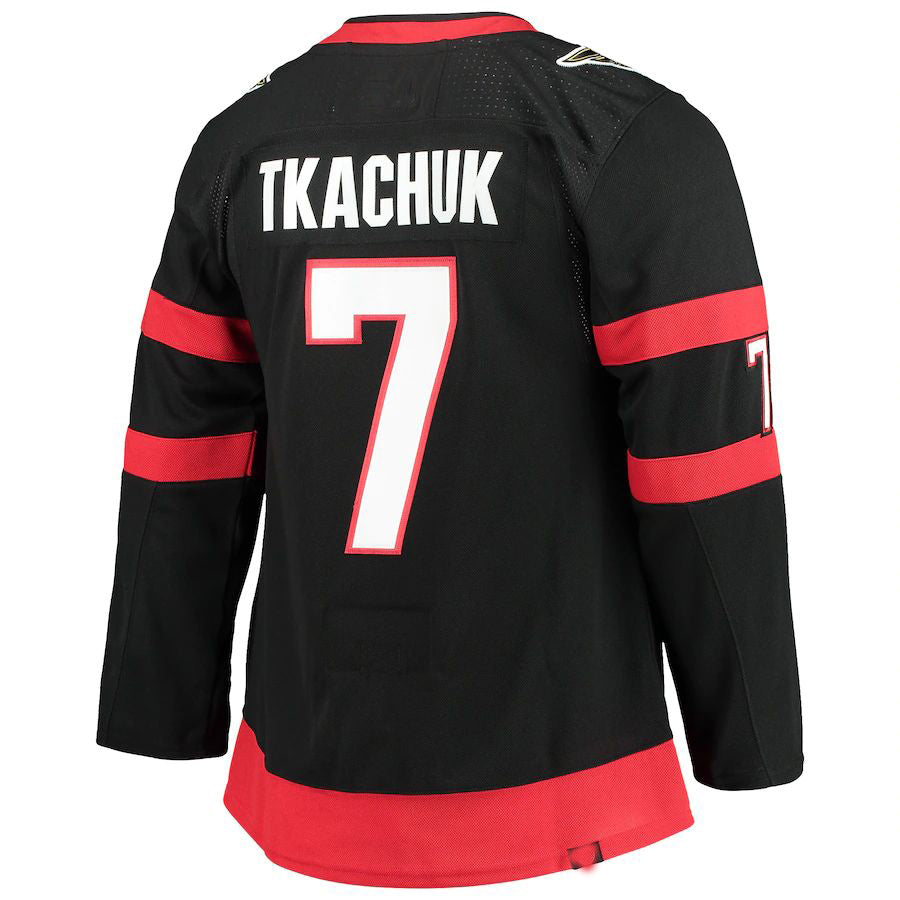 O.Senators #7 Brady Tkachuk Home Primegreen Authentic Pro Player Jersey Black Stitched American Hockey Jerseys - Main View