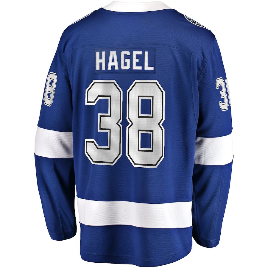 TB.Lightning #38 Brandon Hagel Fanatics Branded Home Breakaway Player Jersey Blue Stitched American Hockey Jerseys - Main View