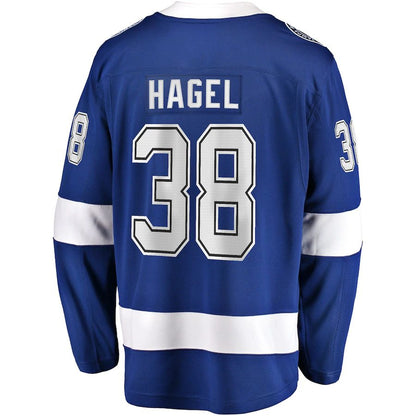 TB.Lightning #38 Brandon Hagel Fanatics Branded Home Breakaway Player Jersey Blue Stitched American Hockey Jerseys - Main View