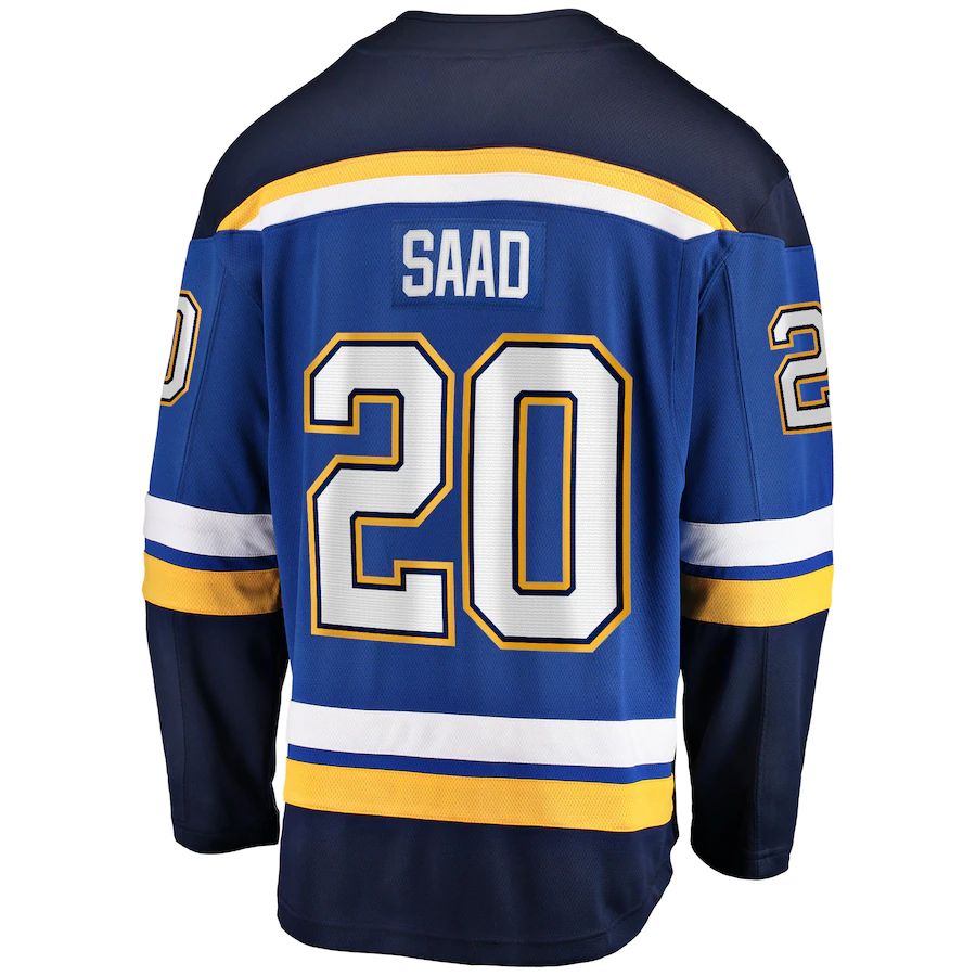 St.L.Blues #20 Brandon Saad anatics Branded Home Breakaway Player Jersey  Blue Stitched American Hockey Jerseys - Main View