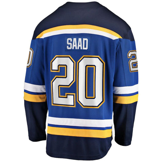 St.L.Blues #20 Brandon Saad anatics Branded Home Breakaway Player Jersey  Blue Stitched American Hockey Jerseys - Main View