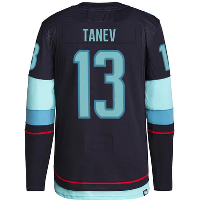S.Kraken #13 Brandon Tanev Home Authentic Primegreen Player Jersey Blue Stitched American Hockey Jerseys - Main View
