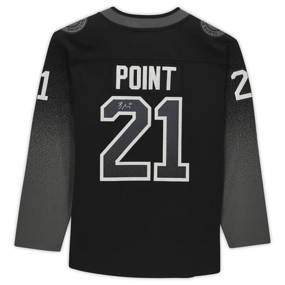 TB.Lightning #21 Brayden Point Fanatics Authentic Autographed Black Alternate Breakaway Jersey Stitched American Hockey Jerseys - Main View