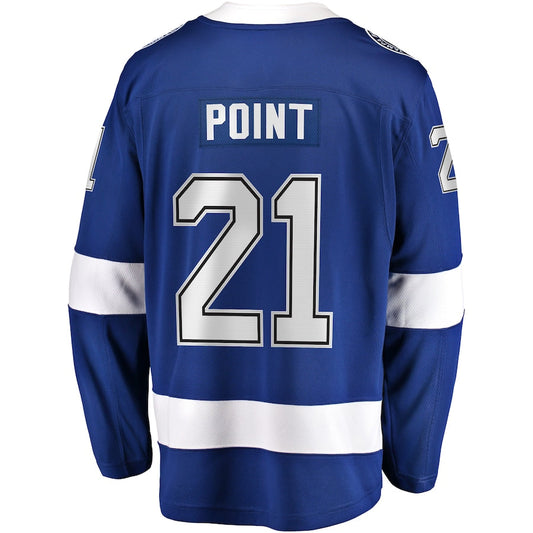 TB.Lightning #21 Brayden Point Fanatics Branded Home Premier Breakaway Player Jersey Blue Stitched American Hockey Jerseys - Main View