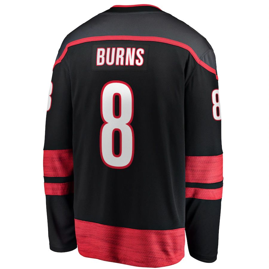 C.Hurricanes #8 Brent Burns Fanatics Branded Home Breakaway Player Jersey Black Stitched American Hockey Jerseys - Main View