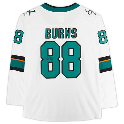 SJ.Sharks #88 Brent Burns Fanatics Authentic Autographed Fanatics Breakaway Jersey White Stitched American Hockey Jerseys - Main View
