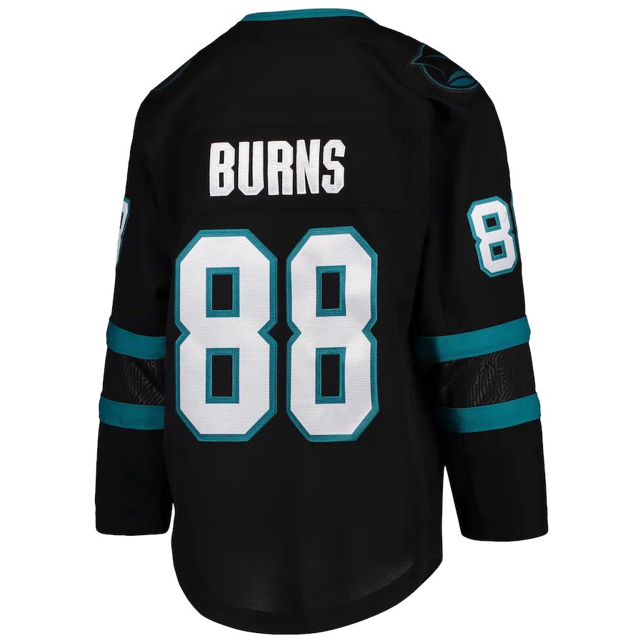 SJ.Sharks #88 Brent Burns Alternate Premier Player Jersey Black Stitched American Hockey Jerseys - Main View