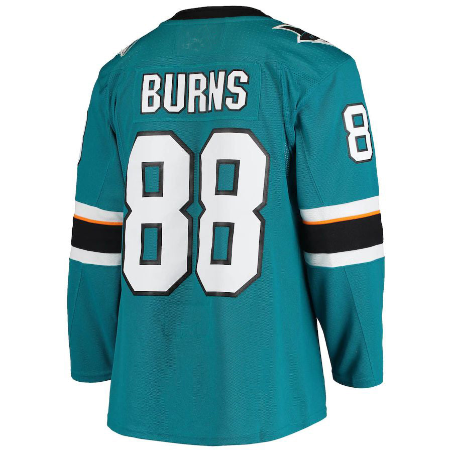 SJ.Sharks #88 Brent Burns Home Authentic Team Player Jersey  Teal Stitched American Hockey Jerseys - Main View
