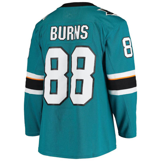 SJ.Sharks #88 Brent Burns Home Authentic Team Player Jersey  Teal Stitched American Hockey Jerseys - Main View