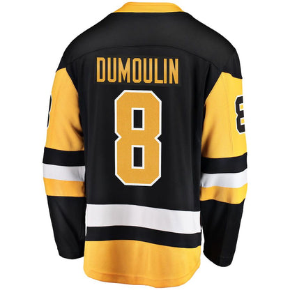 P.Penguins #8 Brian Dumoulin Fanatics Branded Home Breakaway Player Jersey Black Stitched American Hockey Jerseys - Main View