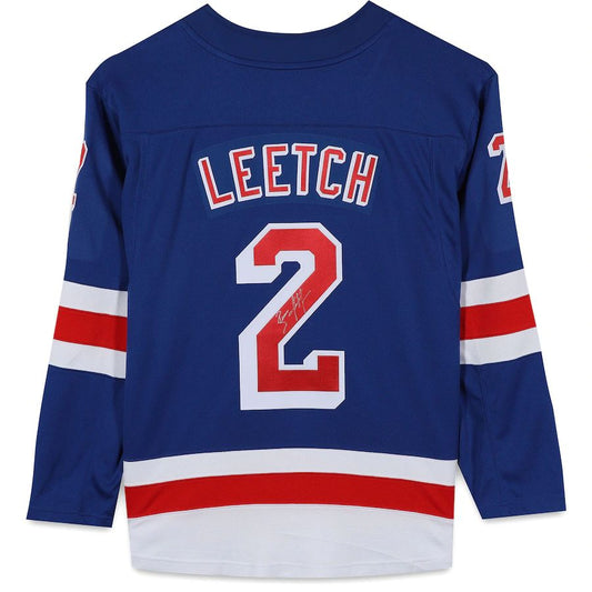 NY.Rangers #2 Brian Leetch Fanatics Authentic Autographed Fanatics Breakaway Jersey Blue Blue Stitched American Hockey Jerseys - Main View