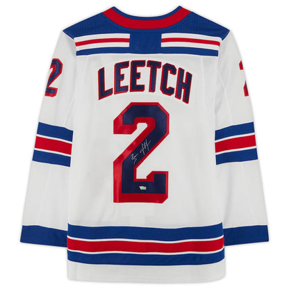 NY.Rangers #2 Brian Leetch Rangers Fanatics Authentic Autographed White Stitched American Hockey Jerseys - Main View