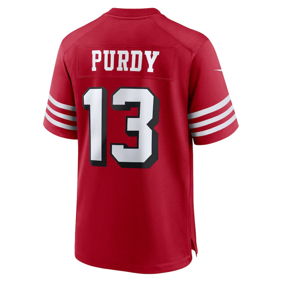 SF.49ers #13 Brock Purdy Alternate Game Player Jersey Scarlet Stitched American Football Jerseys - Main View
