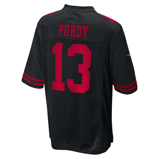 SF.49ers #13 Brock Purdy Fashion Game Jersey Black Stitched American Football Jerseys - Main View