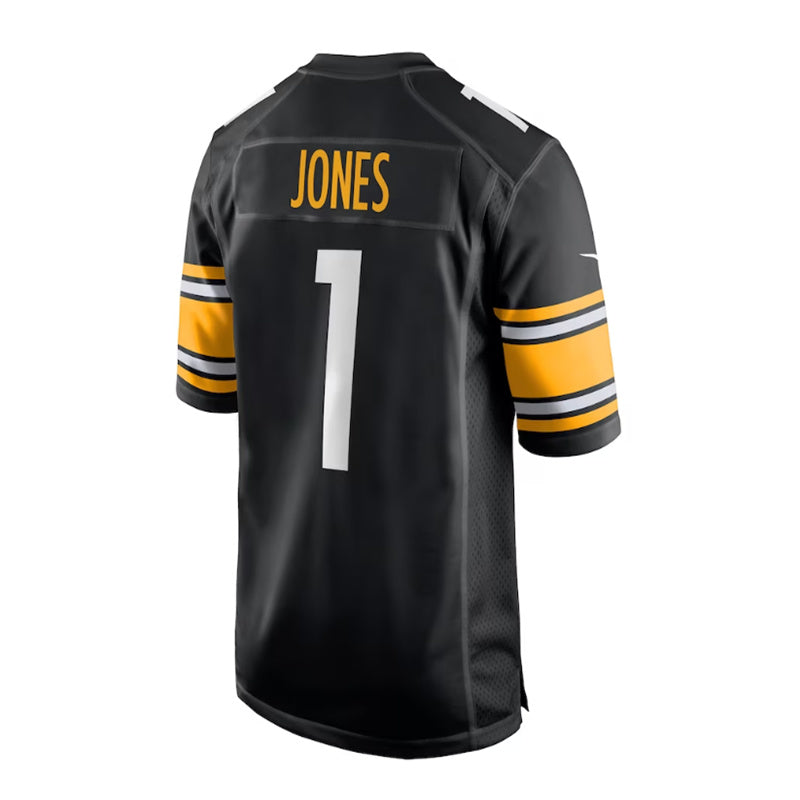 P.Steelers #1 Broderick Jones 2023 Draft First Round Pick Game Jersey - Black - Main View