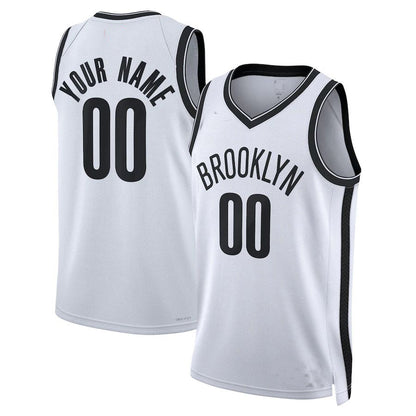 Custom B.Nets Unisex 2022-23 Swingman Jersey White Association Edition American Stitched Basketball Jersey - Main View