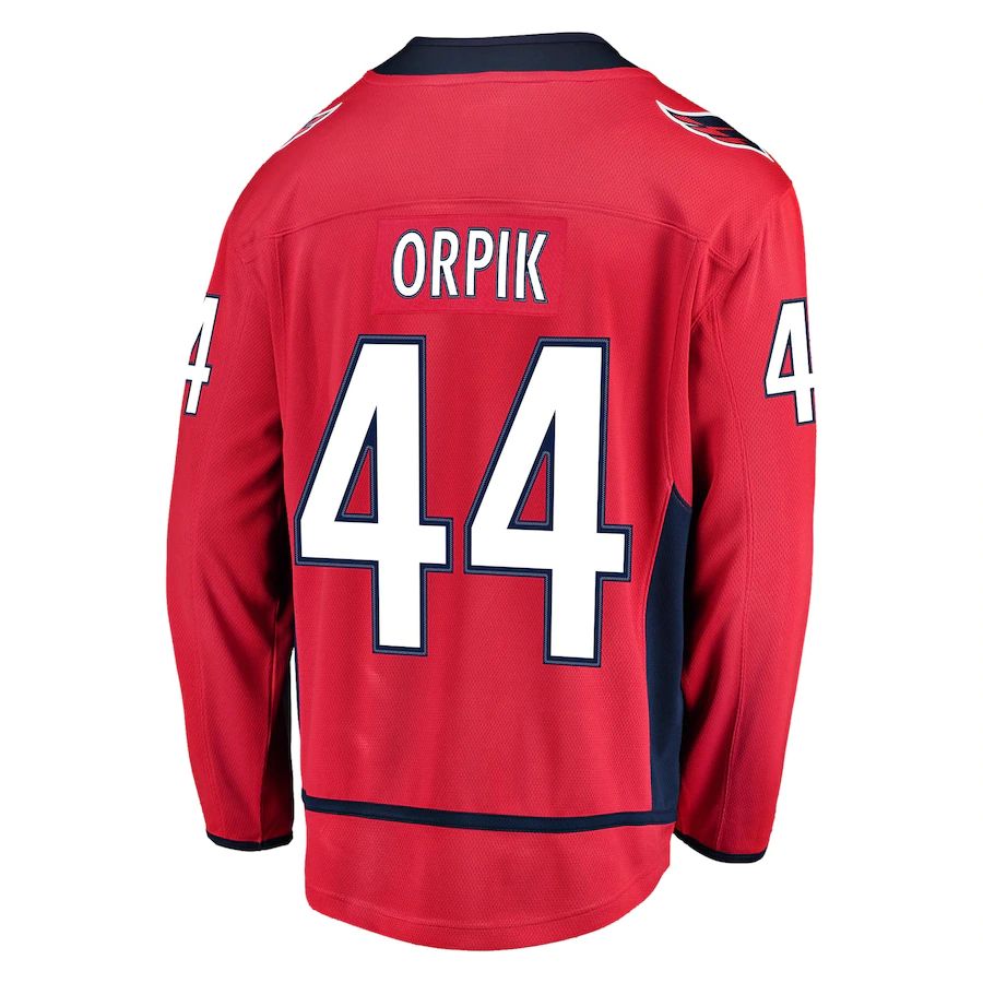 W.Capitals #44 Brooks Orpik Fanatics Branded Breakaway Home Player Jersey Red Stitched American Hockey Jerseys - Main View
