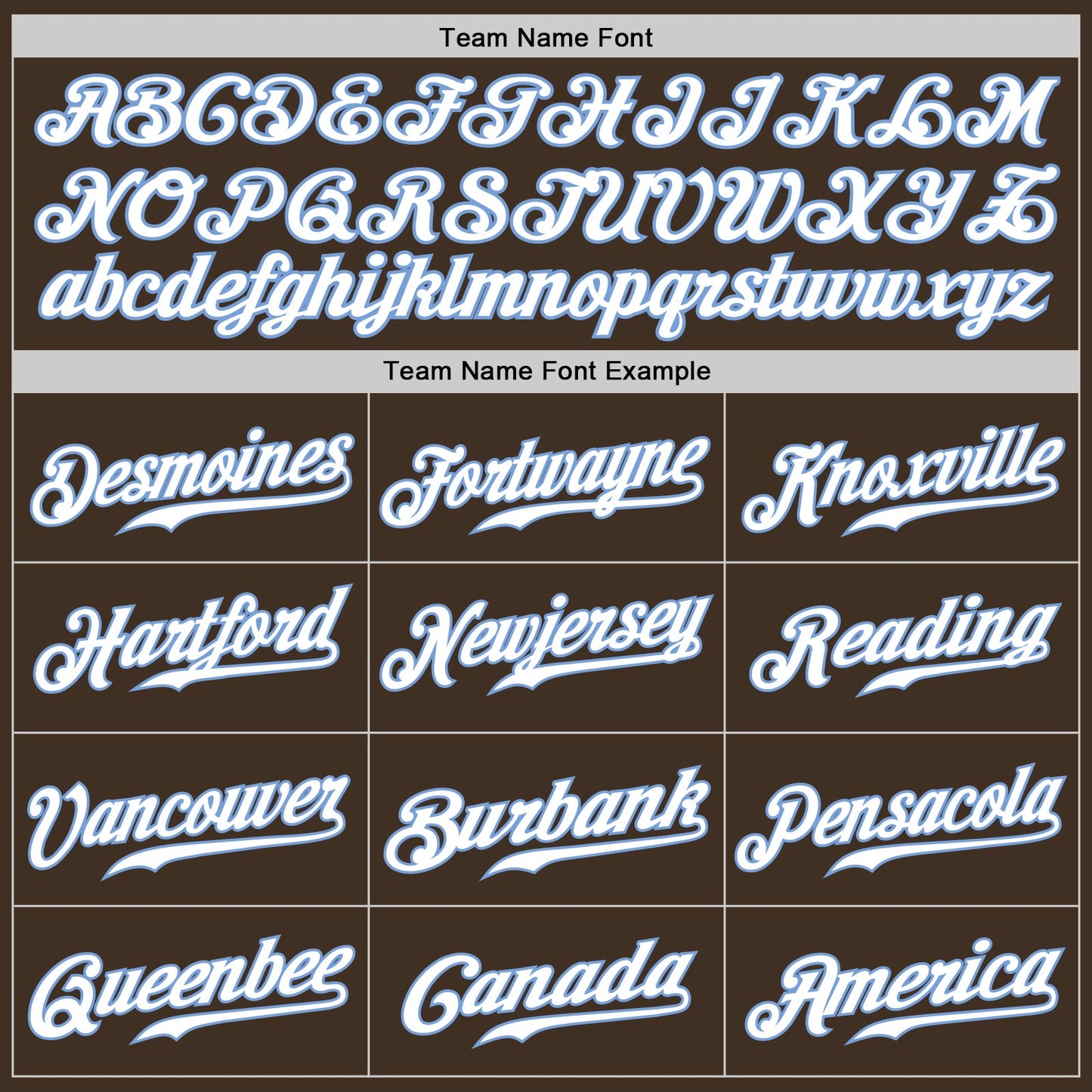 Custom Brown White-Light Blue Authentic Baseball Jersey view 4