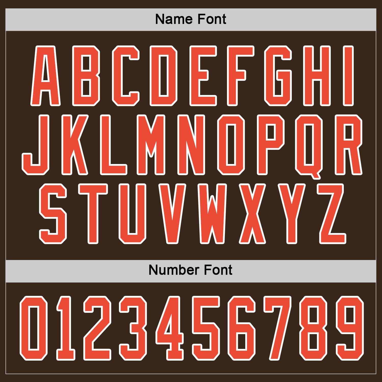 Custom Brown Orange-White Hockey Jersey view 4