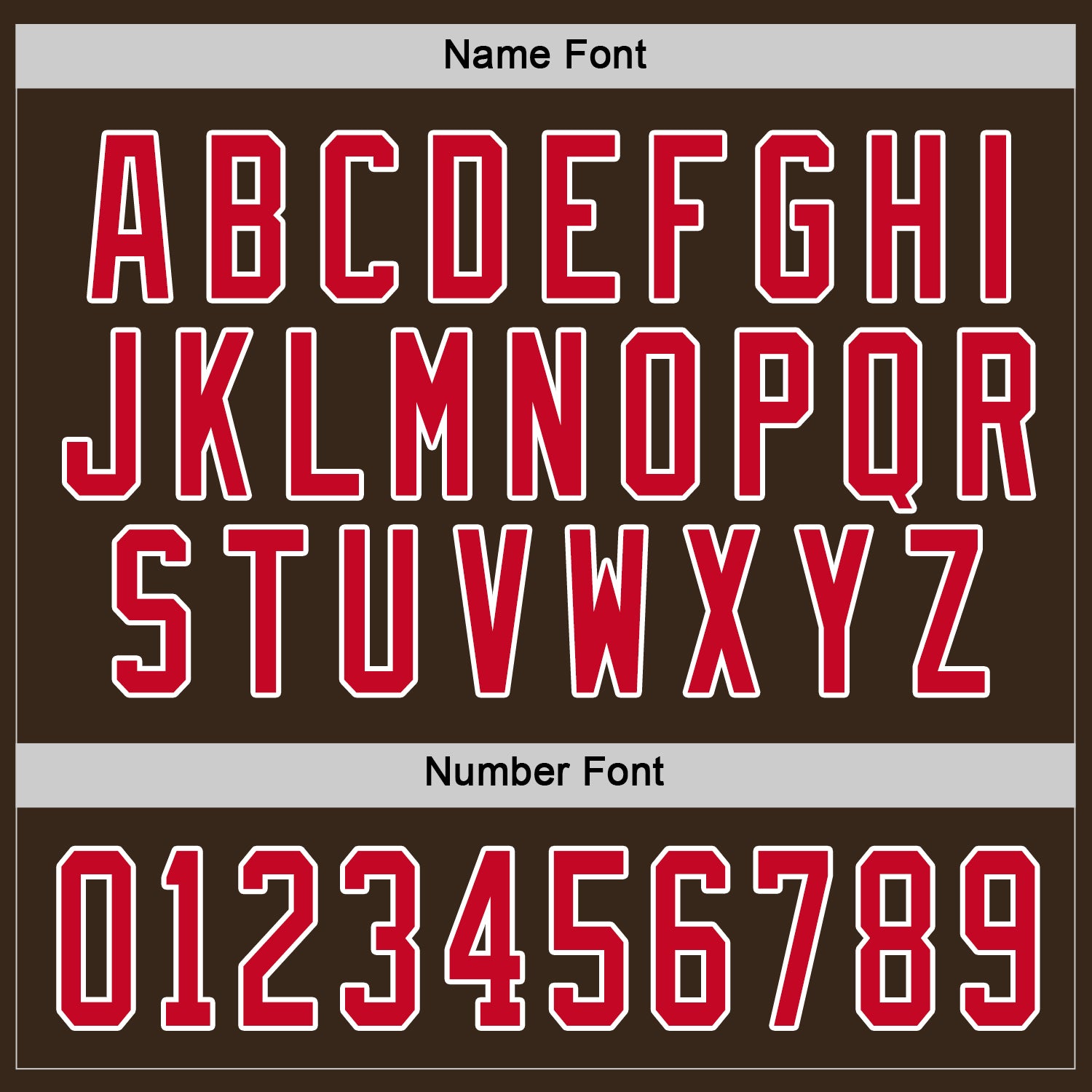 Custom Brown Red-White Hockey Jersey view 4