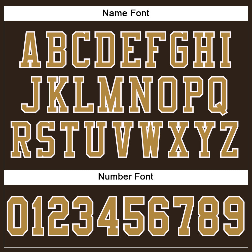 Custom Brown Old Gold-White Mesh Authentic Football Jersey view 4