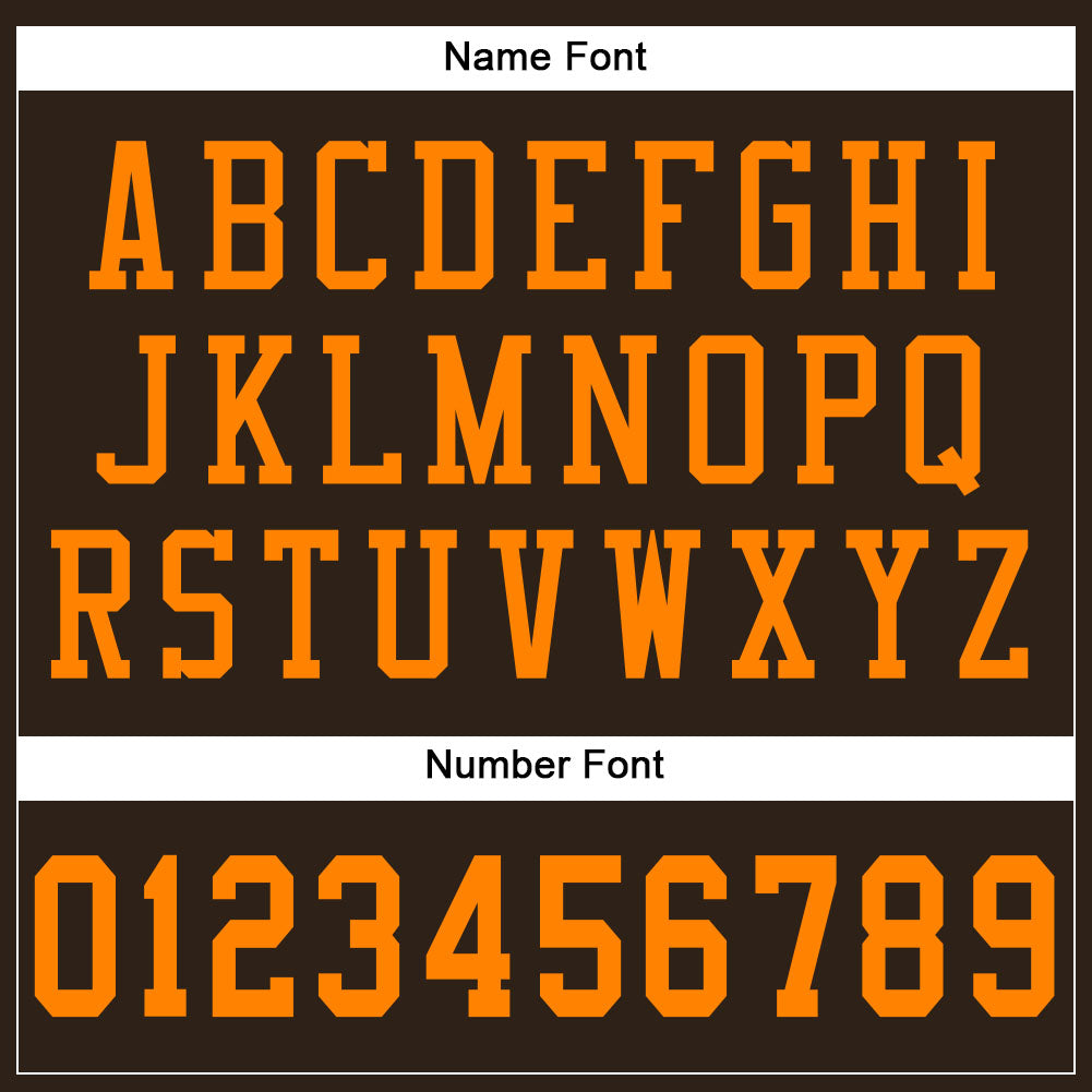Custom Brown Bay Orange Mesh Authentic Football Jersey view 4